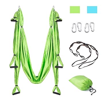 Amazon.com: famlove Yoga hamaca, 6 mango Yoga columpio para ...