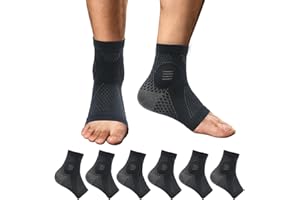 SAGRY 3Pairs Plantar Fasciitis Socks - Neuropathy Socks - Ankle Compression Sleeve - Toeless Compression Socks with Foot/Arch Support for Heel Spurs, Foot Swelling & Fatigue, Pain Relief (Black, X-Large)