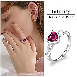Shysnow Ruby Birthstone July Ring for Women