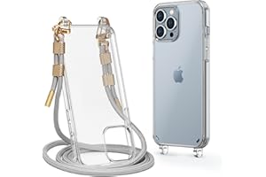 Lawonda Clear Case Compatible with iPhone 15 Plus Case Crossbody Adjustable Strap Shockproof Protective Lanyard Phone Case Grey