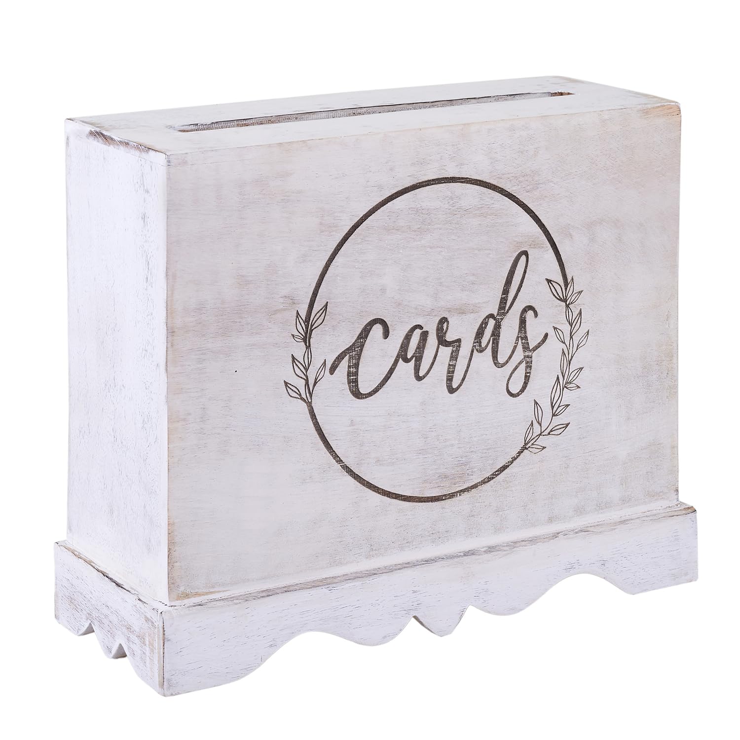 Photo 1 of Eximious India Wedding Card Box with Card Slit and Lock 12"X10"X4.5"- Gift Wishing Well Card Box for Weddings, Receptions, Birthdays, Graduations, Baby Showers, Honeymoon Funds KHNDCNC (White)