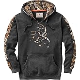 Legendary Whitetails Men’s Camo Hoodie Midweight V-Neck Design Pullover Sweatshirt