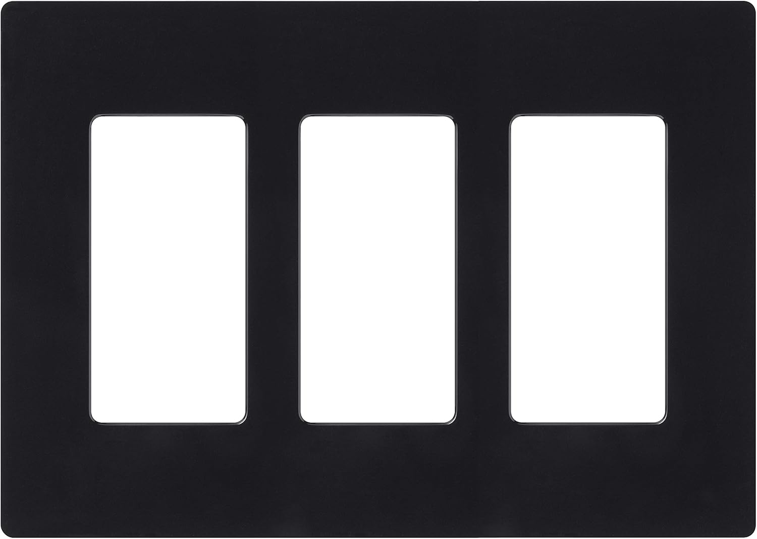 Lutron Claro 3 Gang Decorator Wallplate, CW-3-WH, White - Witch Plates - 
