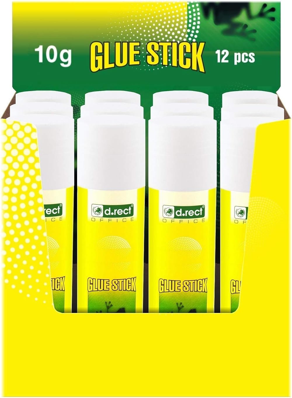 D.RECT Glue Stick 10g PVA Glue for Craft Art Scrapbooking Pack of 12