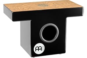 MEINL PERCUSSION Meinl Slaptop Cajon Box Drum with Internal Snares and Forward Projecting Sound Ports - NOT MADE IN CHINA - Makah Burl Playing Surface, 2-YEAR WARRANTY (TOPCAJ1MB)