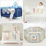 JoyPlus 6Pcs Baby Ring Pull Up Rings for Crib Stroller Walker Multi-Color view 7