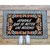 GXFC ZHAO Funny Welcome Doormats Decorative Area Rugs for Entrance Novelty Gift Mat Front Door Porch Patio Mats(23.7 X 15.9 in) (IApurale Que Se Meten Las Moscas Mexico Style Frame Pattern)