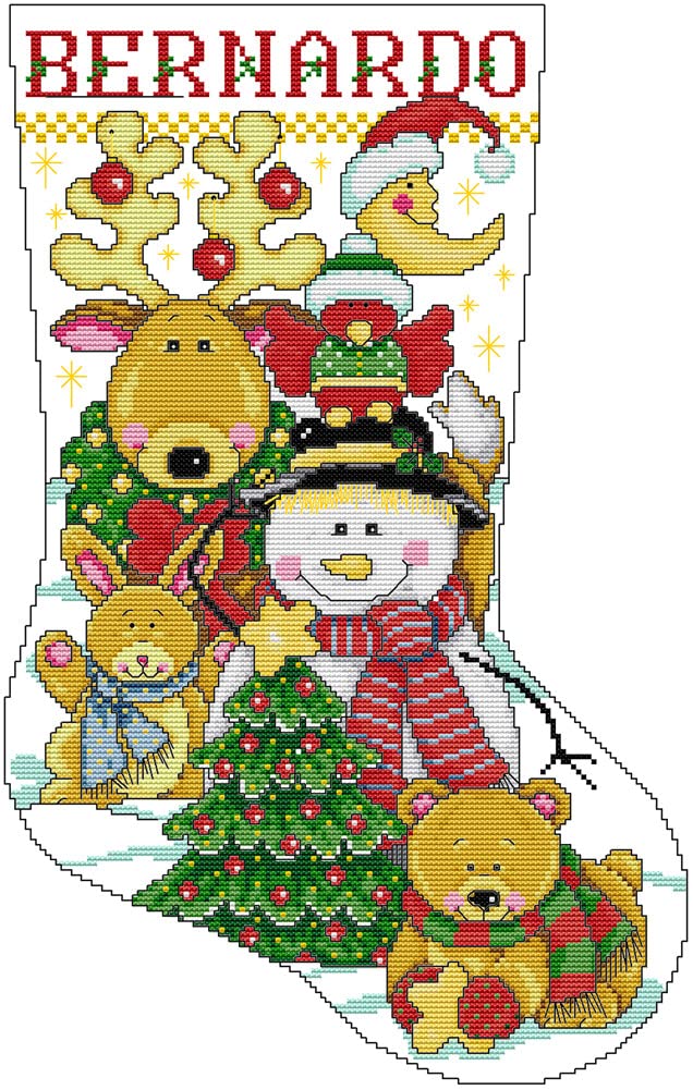Awesocrafts Cross Stitch Kits, Christmas Stockings Easy Patterns Cross Stitching Embroidery Kit Supplies, Counted (Stockings, Counted)