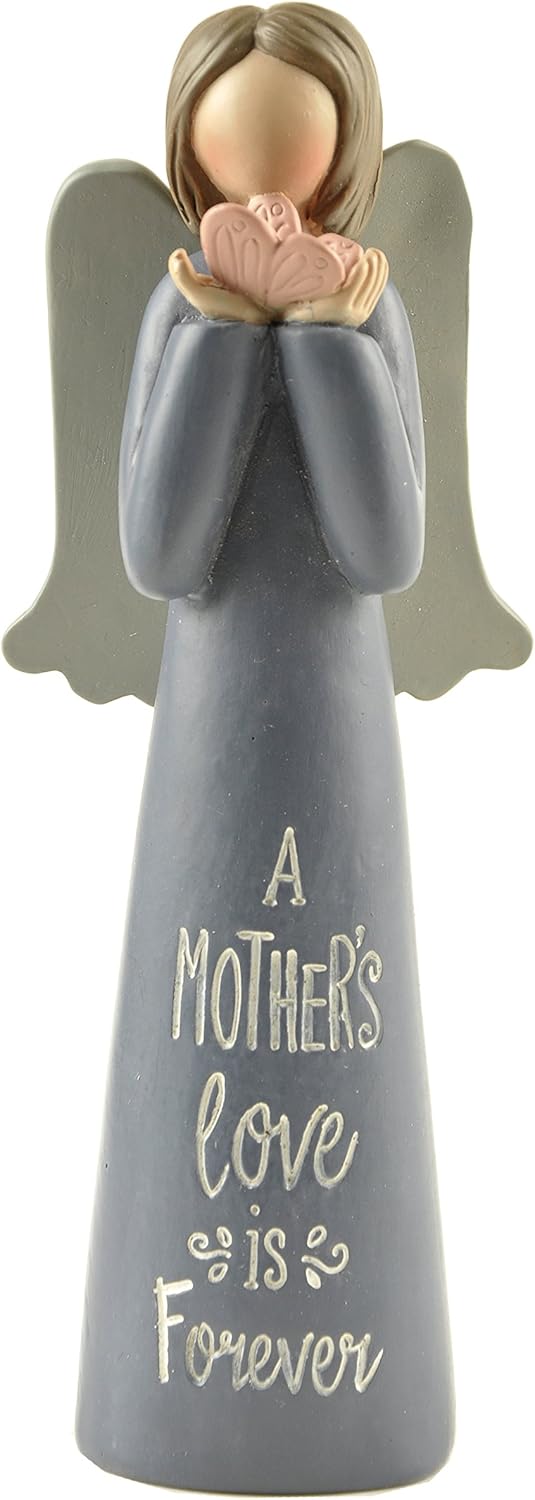 Feather & Grace Decorative Angel Figurine Holding Butterflies, Multicolor