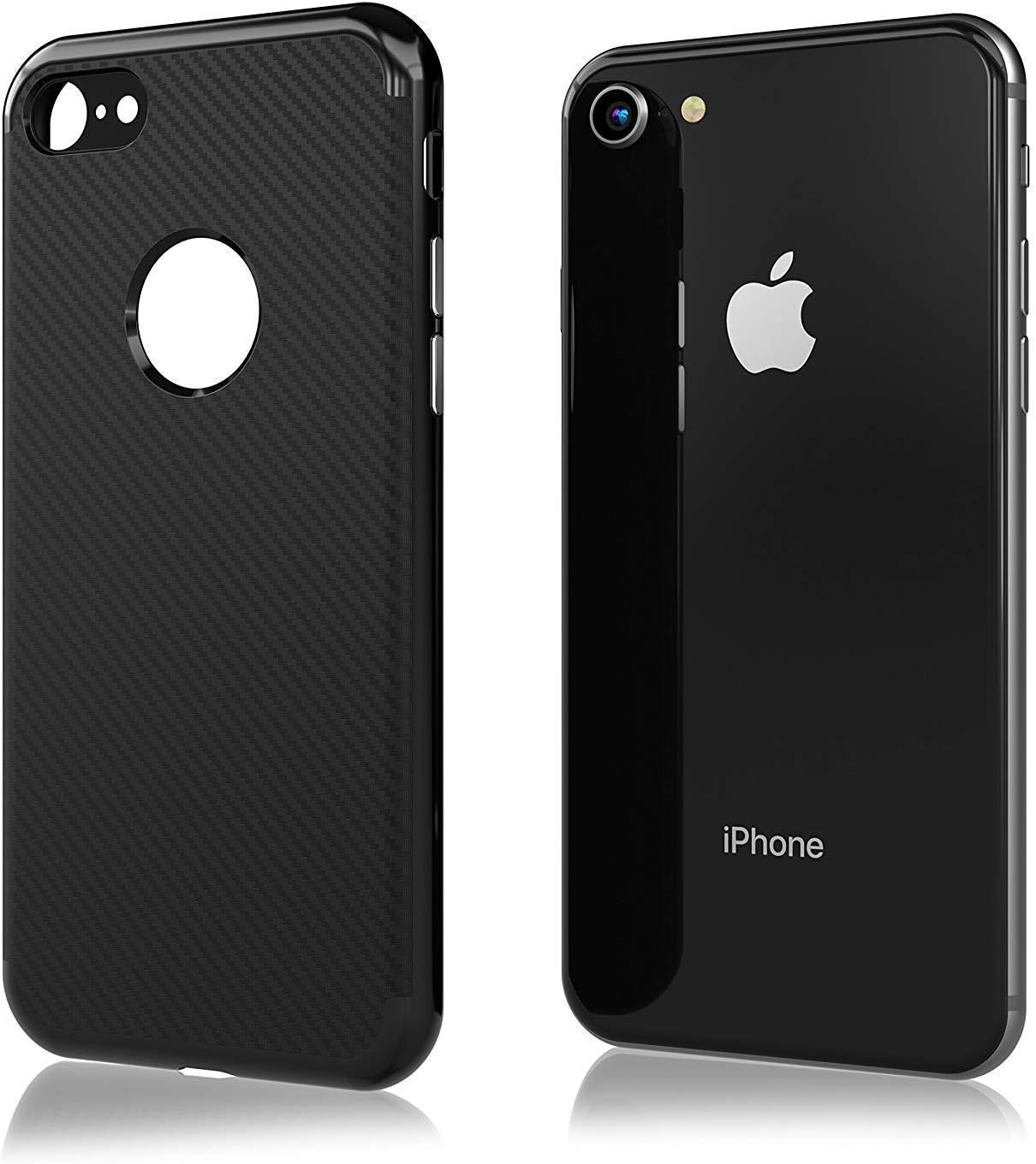 iPhone 7 Case | iPhone 8 Case | Premium Luxury Slim Design Cell Phone Case for iPhone 7/iPhone 8 - (Black)