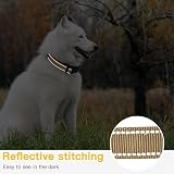 HEELE Reflective Dog Collar, Neoprene Padded, Medium, Brown, 34-52cm view 3