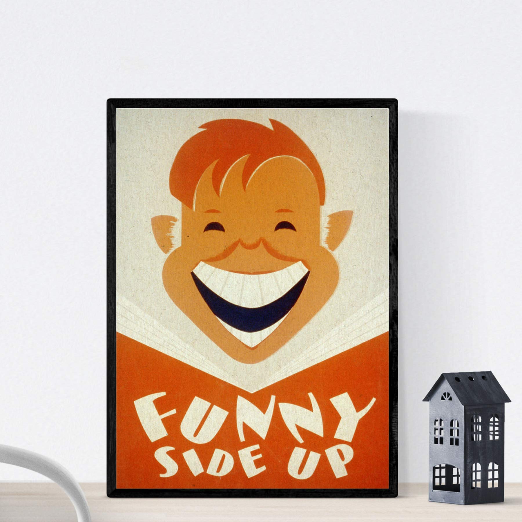 Nacnic Vintage Poster Vintage poster Funny side up. A3 size — image 1