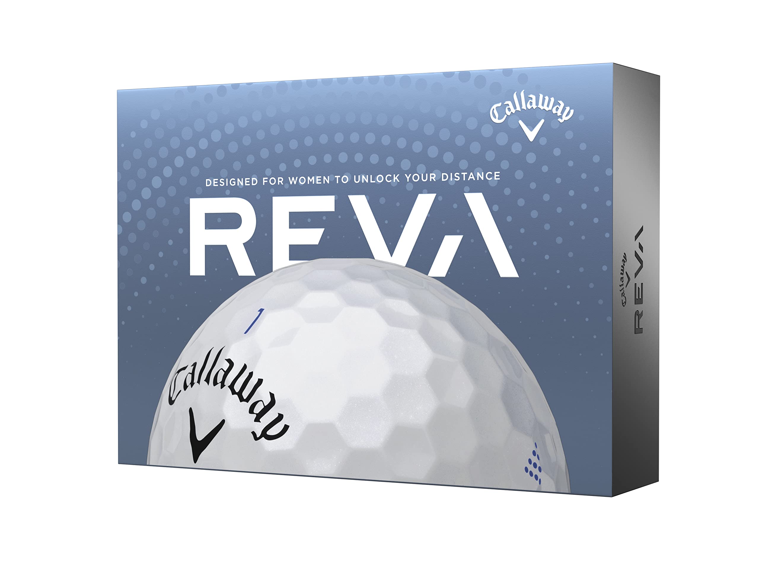 Callaway Golf REVA Golf Ball 2023, Pearl, one dozen