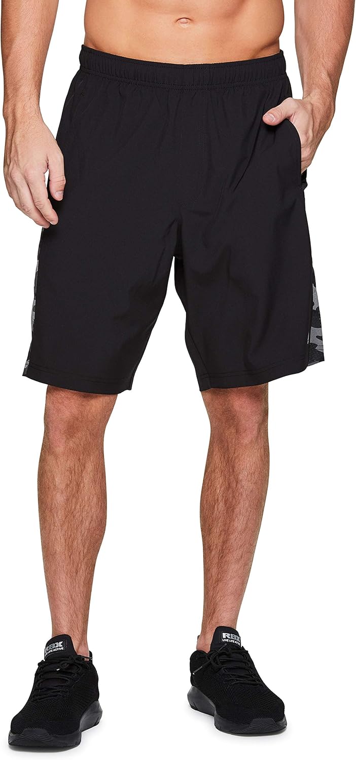 RBX Active Men's 9-Inch Inseam Stretch Woven Athletic Basketball Gym Shorts with Pockets at  Men’s Clothing store