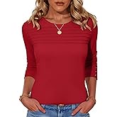 Blouses for Women Dressy Casual Long Sleeve Fall Fashion Tops Trendy Outfits for Work Office Shirts Thicker Clothes