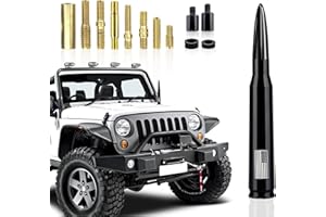 yonwait Pack-1 Car Truck Bullet Antenna American-Flag for GM Chevy Silverado 1500 2500 3500 HD Avalanche GMC Sierra 1500 2500 3500 Denali Heavy Duty Pickup Trucks Accessories (Black)