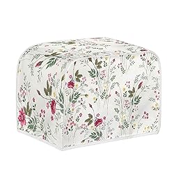 Doojoayie Simple Flower 4 Slice Toaster Cover Small