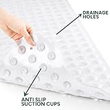 Zuvo Extra Long Bath Mat 100x40cm White Non Slip Anti Mould view 6