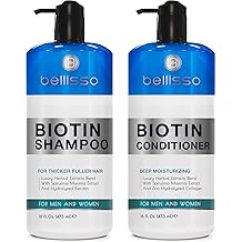 Biotin Shampoo and Conditioner Set - Sulfate and Paraben Free Treatment for Men and Women - Hair Thickening Volumizing Produc