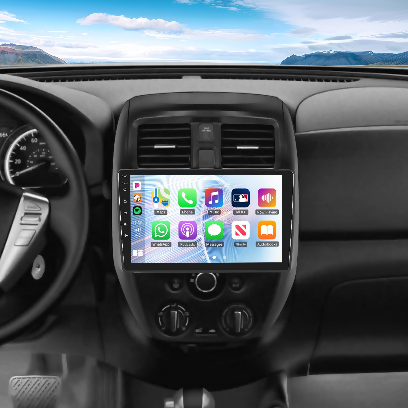 Photo 1 of UNITOPSCI Android 13 Car Stereo Radio for Nissan Versa Sedan 2015-2019 Wireless CarPlay Android Auto, 10.1 Inch HD Touchscreen GPS WiFi EQ FM/RDS Bluetooth Mirror Link SWC Backup Camera+MIC