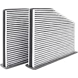 Cabin air filter (2-pack, gray) works with a vehicle’s ventilation system to create cleaner inside air. Measures 10.98 by 8.4