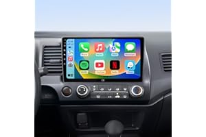 RUICAR 10.2" 2+64G Car Radio Stereo for Honda Civic 2006 2007 2008 2009 2010 2011 with Android13/5G WiFi/Wireless CarPlay/Android Auto/IPS Touch Screen/GPS Navigation/Bluetooth/1080P Backup Camera