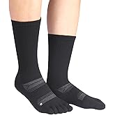Merino Wool Hiking Toe Socks Warm Thermal Winter Cozy Moisture Wicking Crew Boot Socks for Men Women
