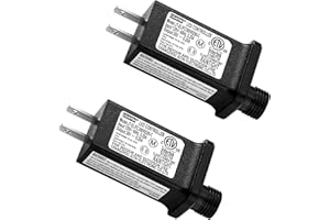 AIROADS 2PCS Replacement 30V 0.2A LED Transformer Model JT-EL/FC300V0200-C Class 2 Power Supply IP44 LED Light Controller Low Voltage Transformer for Christmas String Light Inflatable Decorations (30V6W 2PCS)