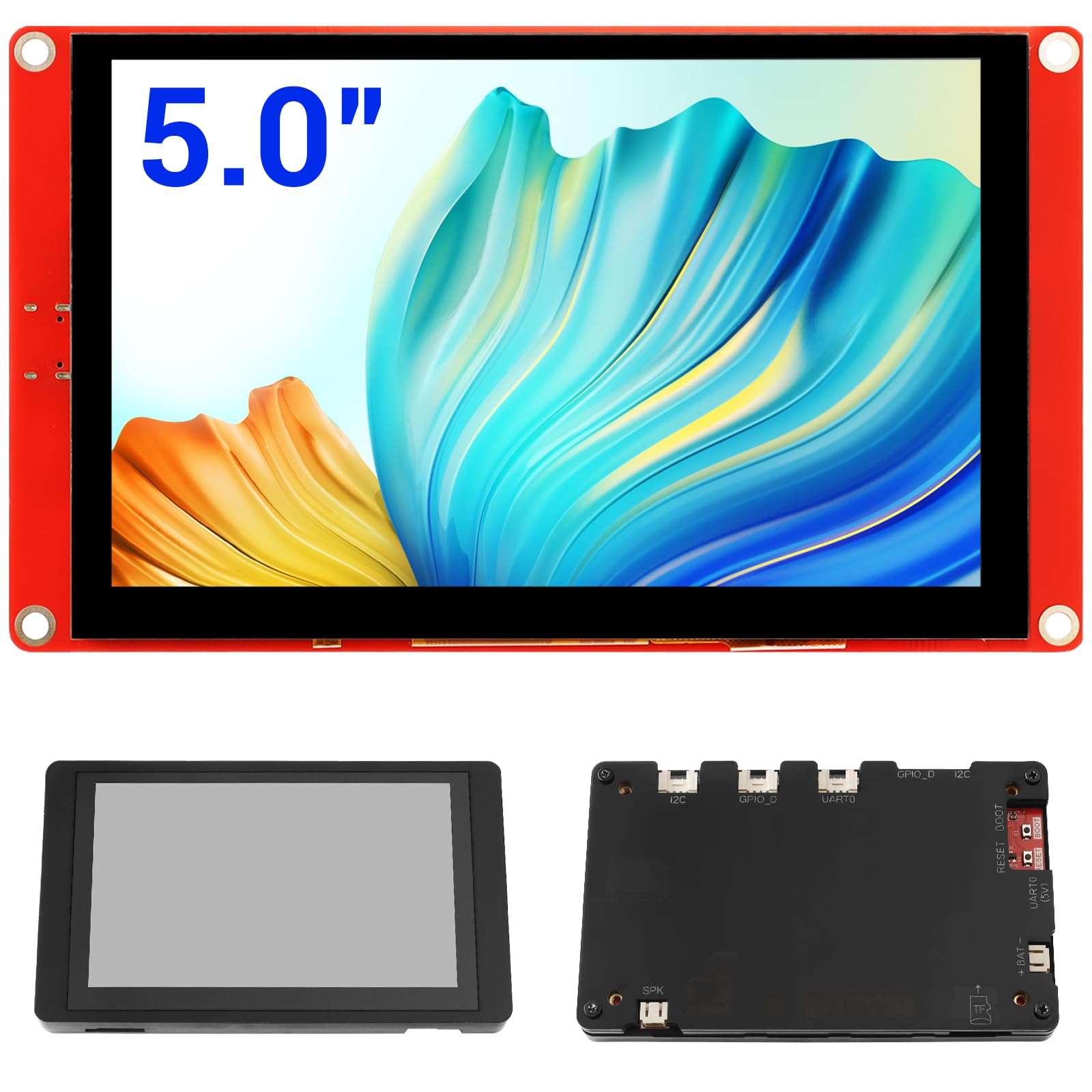 Photo 1 of **SCREEN HAS SCRATCHES** ELECROW ESP32 Display 800×480, 5 Inch HMI ESP32 RGB TFT LCD Touch Screen with Acrylic Case, 32-Bit LX6 Dual-Core Processor, Up to 240MHz, Compatible with Arduino, LVGL, PlatformIO, MicroPython