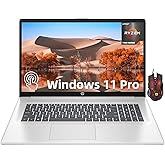 HP 2024 Newest 17 Laptop, 17.3" HD+ Touchscreen Display, Windows 11 Pro, 16GB RAM, 1TB SSD, AMD Ryzen 5 7530U(Beat i7-1165G7)