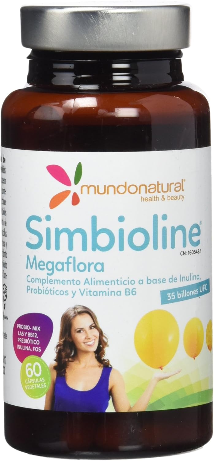 Mundo Natural Flat Belly Simbioline 60 Cap, Multicolored, 60 count (Pack of 1)