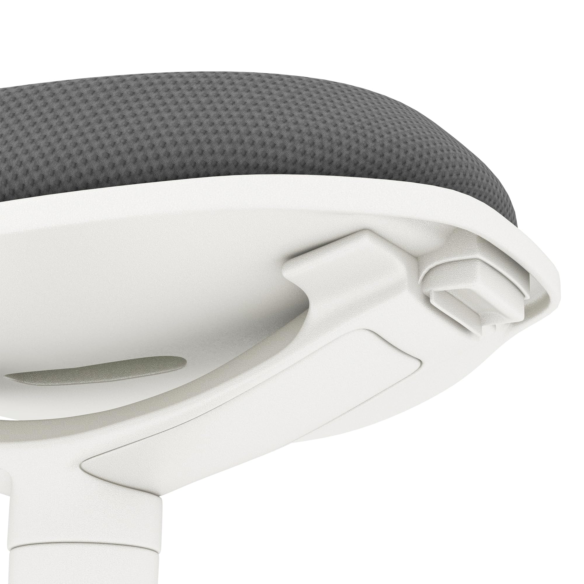 HOMCOM Sitzhocker, ergonomischer Bürohocker, 56,5-71,5 cm höhenverstellbar Arbeitshocker, Drehstuhl für Büro, Arbeitszimmer, Mesh, Grau 9