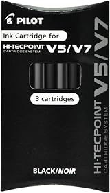 Pilot V5 Cartridge System Liquid Ink Rollerball 0.5 mm Black with 3 Refills view 3