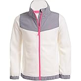 Nautica Girls' Full-Zip Fleece Jacket, Signature Logo Design, Lightweight & Wind Resistant