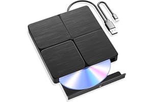 Alphami External Blu Ray Drive – USB 3.0 & Type-C Blu Ray Burner for PC, Read & Write BD/DVD/CD, Plug & Play External Optical