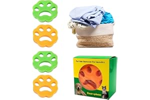 TEULN Pet Hair Remover for Laundry，Lint Catcher Laundry Hair Catcher for Washing Machine Reusable Dog Hair Remover，Suitable for Washer,Dryer,Bedding, Clothing, Pets 4PCS