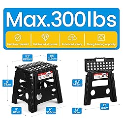 ACSTEP Folding Step Stool - 13 inch Height Premium