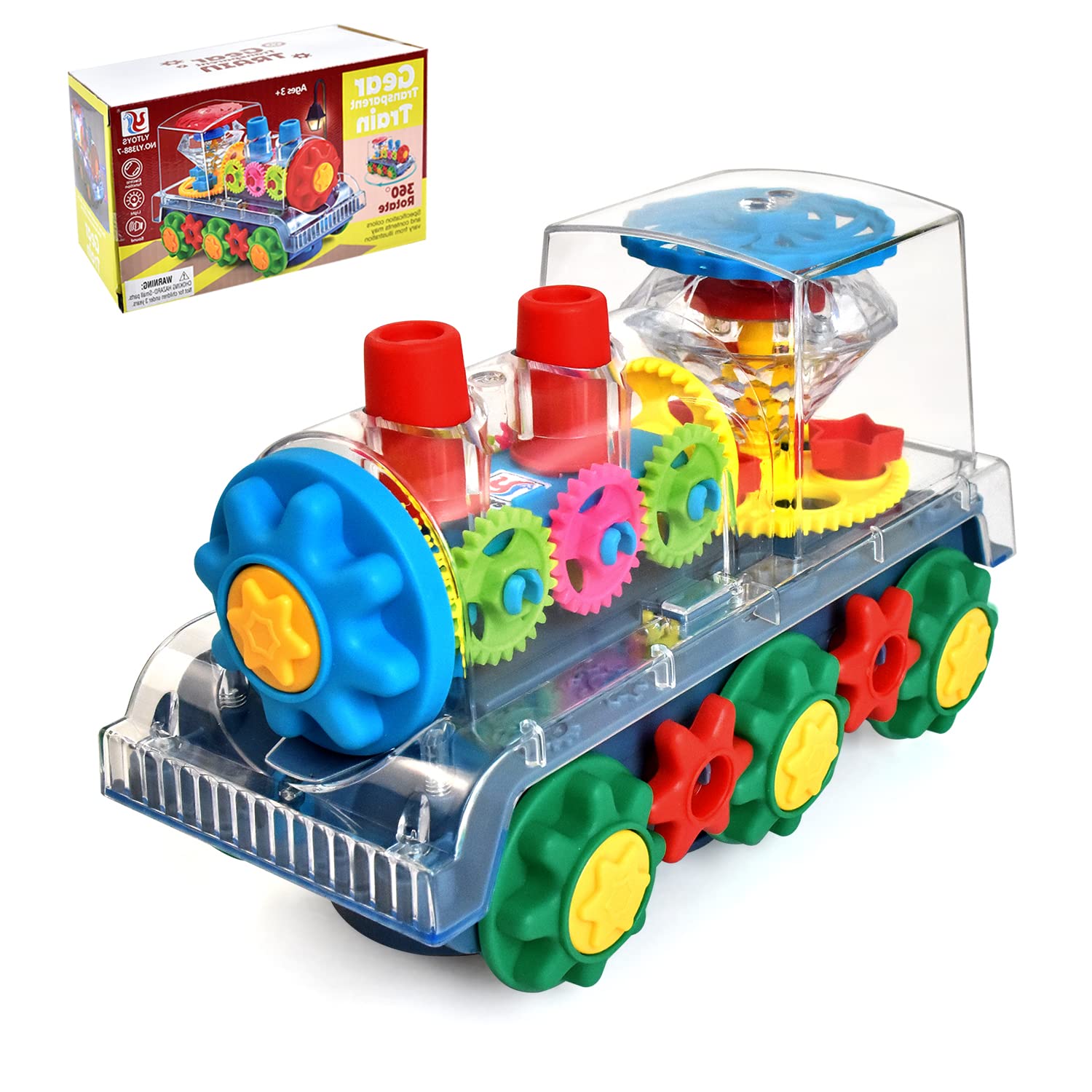 Tuko Transparent Train Gear Toys for 3+ Years Boy and Girl Gift (JY388-7)