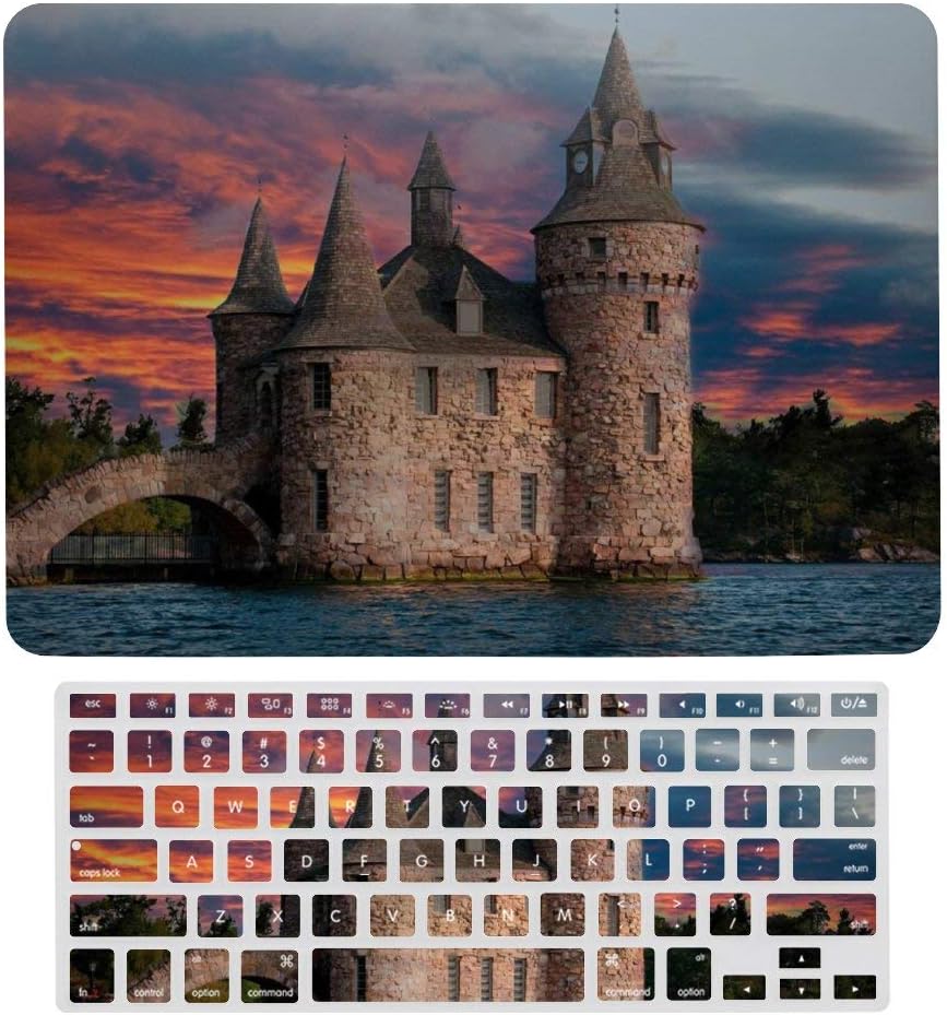 MacBook Air 13 Inch Case(A1369 & A1466, Older Version 2010 2017 Release), Plastic Hard Protective Laptop Case Shell with Keyboard Cover, Amazing Castle