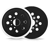Gnellkoor Orbital Sander Pad Replacement for Bosch ROS20VS, 2 Pack | 5 Inch 8 Hole Hook and Loop Sand Hard Pad RS034 &amp; RS035 Compatible with Bosch ROS10 ROS20 GEX12V GEX18V Random Orbital Sander