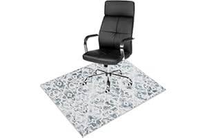 Anidaroel 36"x48" Moroccan Office Chair Mat for Hardwood Floor, Anti-Slip, Desk Computer Chair Mat for Rolling Chair on Hardwood, Low Pile Carpet Protector Mat for Office Chair