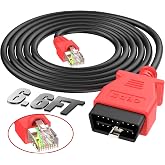 Autel Enet OBD 2 Cable for BMW F G Series Coding, Ethernet to OBDII Cable | Compatible with BMW Software E-SYS ICOM ISTA+, Programming/ Refresh Hidden Function, High Speed, 6.6ft/ 2M