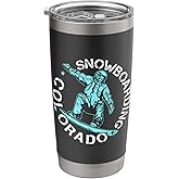 Snowboarding Colorado Snowboard Snowboarder Men Women Stainless Steel Insulated Tumbler