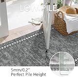 Homcomodar Runner Rug 65x240cm Grey Non Slip Washable Hallway Rug view 4