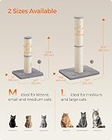 Feandrea Cat Scratching Post 85 cm Tall Sisal Scratch Pole Dove Grey PCA041G01 view 7