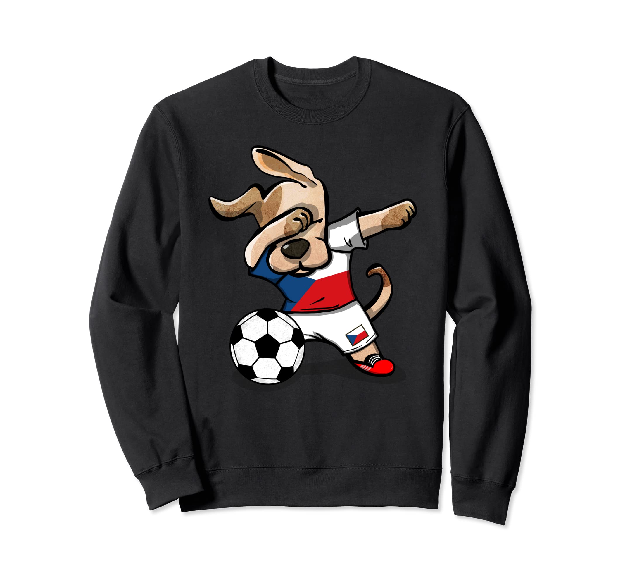 Dabbing Dog Czech Republic Soccer Fans Jersey Czech Football Sweatshirt