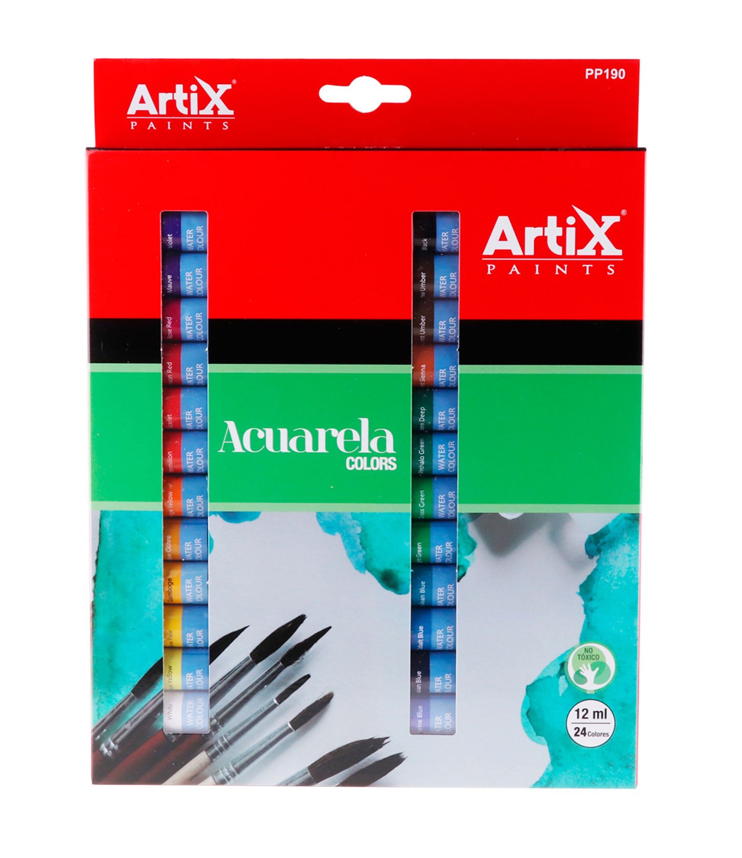 Artix Paints PP190 – Set of 24 Colors Watercolor Painting