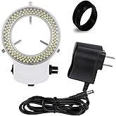 Vision Scientific VMLIFR-09W White Adjustable 144 LED Ring Light Illuminator for Stereo Microscope