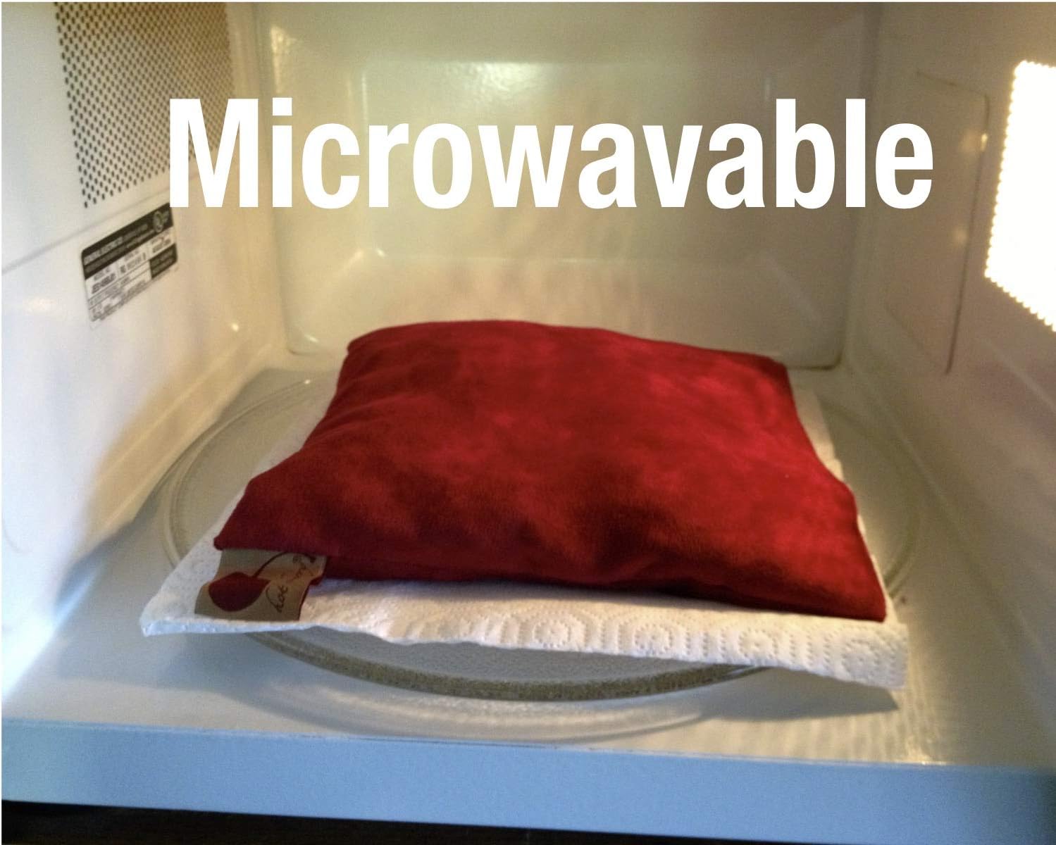 Hot Cherry Pit Pillow Square - Red Denim, Natural-Dyed (Minimal Package/Twine) Natural Moist Heat or Cold Therapy for Muscle Pain, Tension Relief, Headaches, Arthritis, Aromatherapy - Microwavable: Health & Personal Care