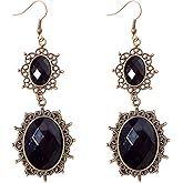 RareLove Lolita Red Rhinestone Teardrop Chandelier Dangle Earrings